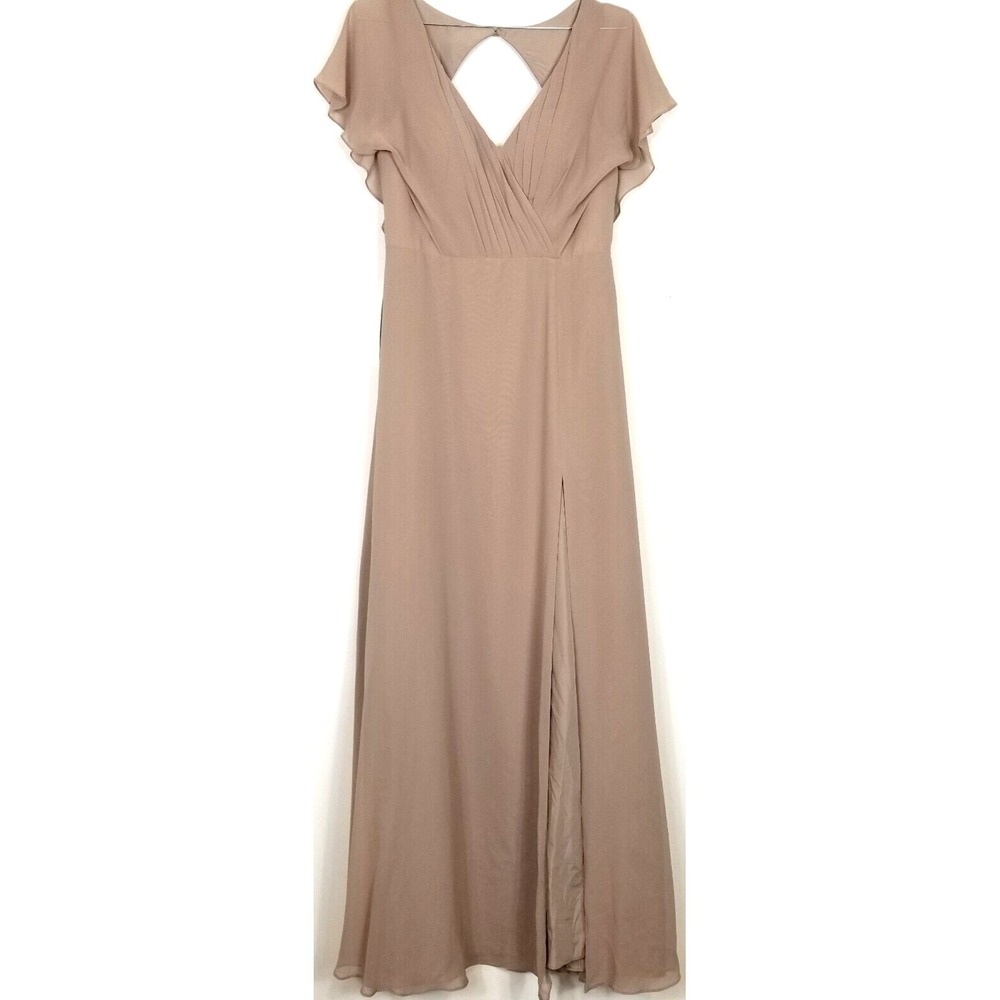 Azazie Maxi Dress in Dusty Rose Taupe